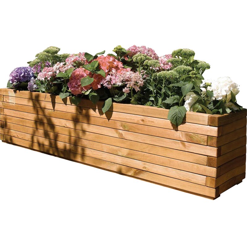 Rowlinson European Pine Wood Planter Box &amp; Reviews Wayfair